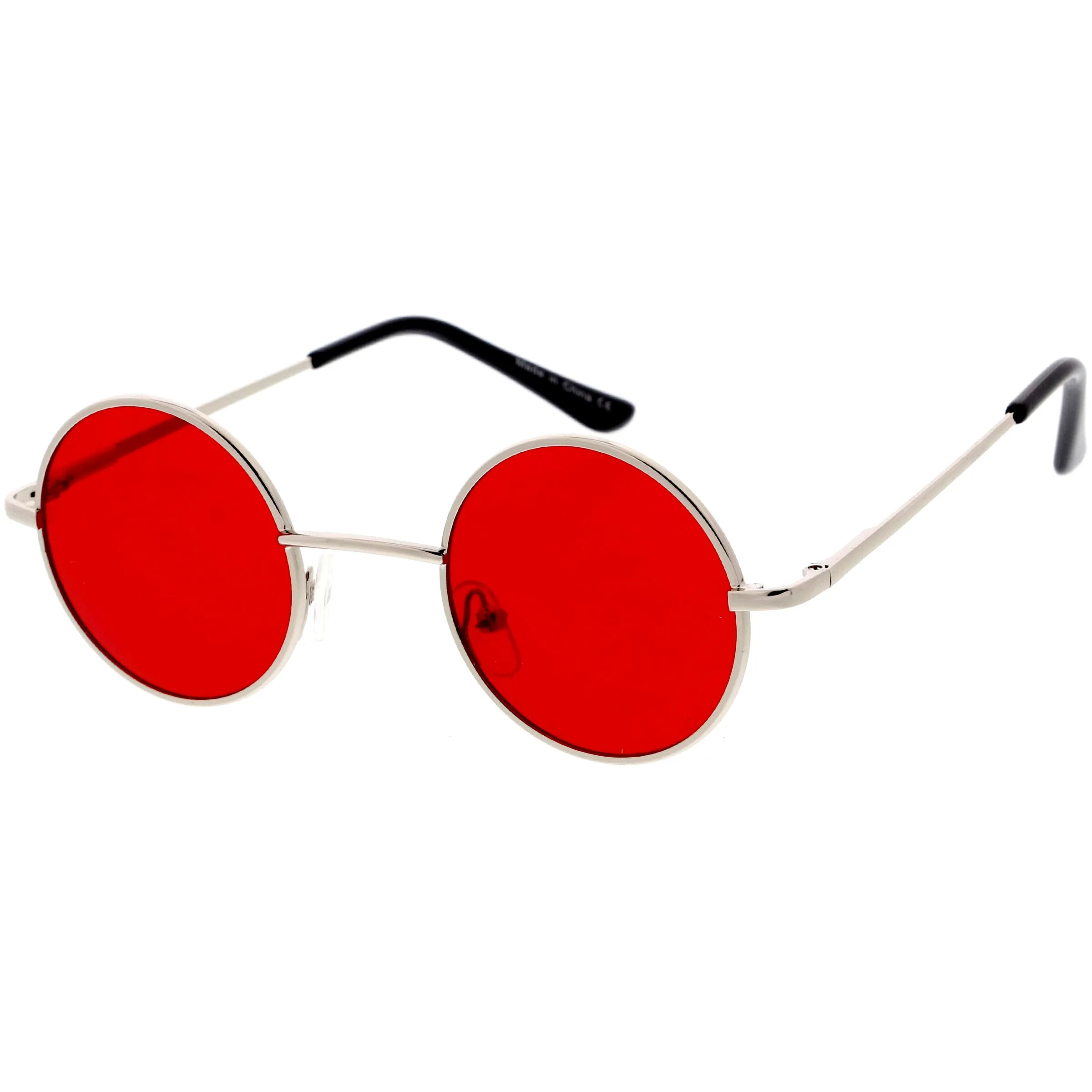 Small Slim Metal Colored Tinted Lens Retro Lennon Style Sunglasses 42mm C998