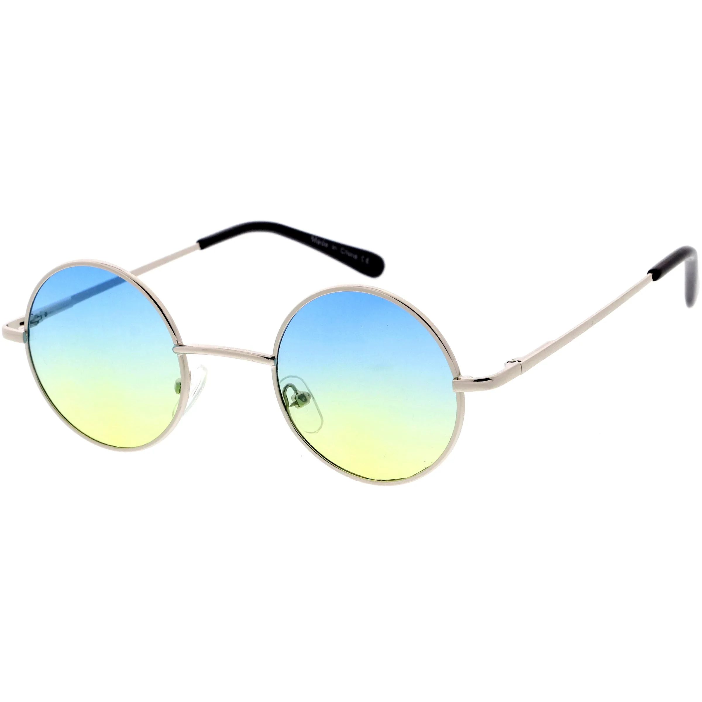 Small Slim Metal Colored Tinted Lens Retro Lennon Style Sunglasses 42mm C998