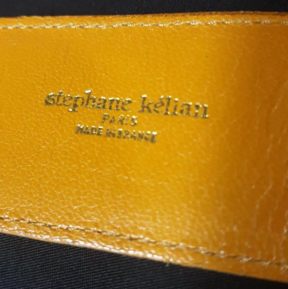 Stephane Kelian Initial Buckle Leather Belt Size S