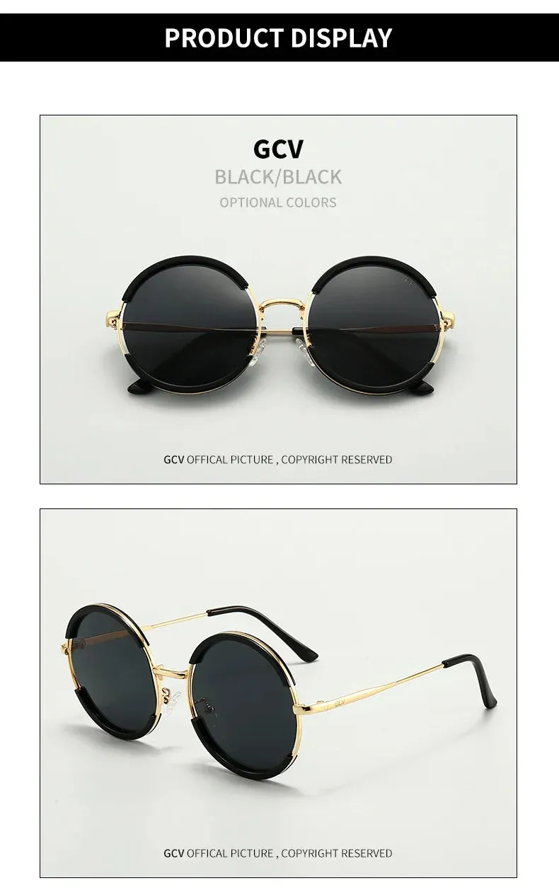 Style Web Gold aviators round frame sunglasses