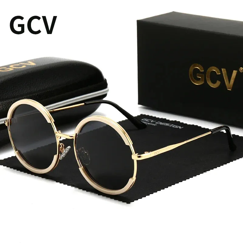 Style Web Gold aviators round frame sunglasses