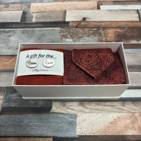 Sunset Lace Paisley Groomsman Proposal Gift Box