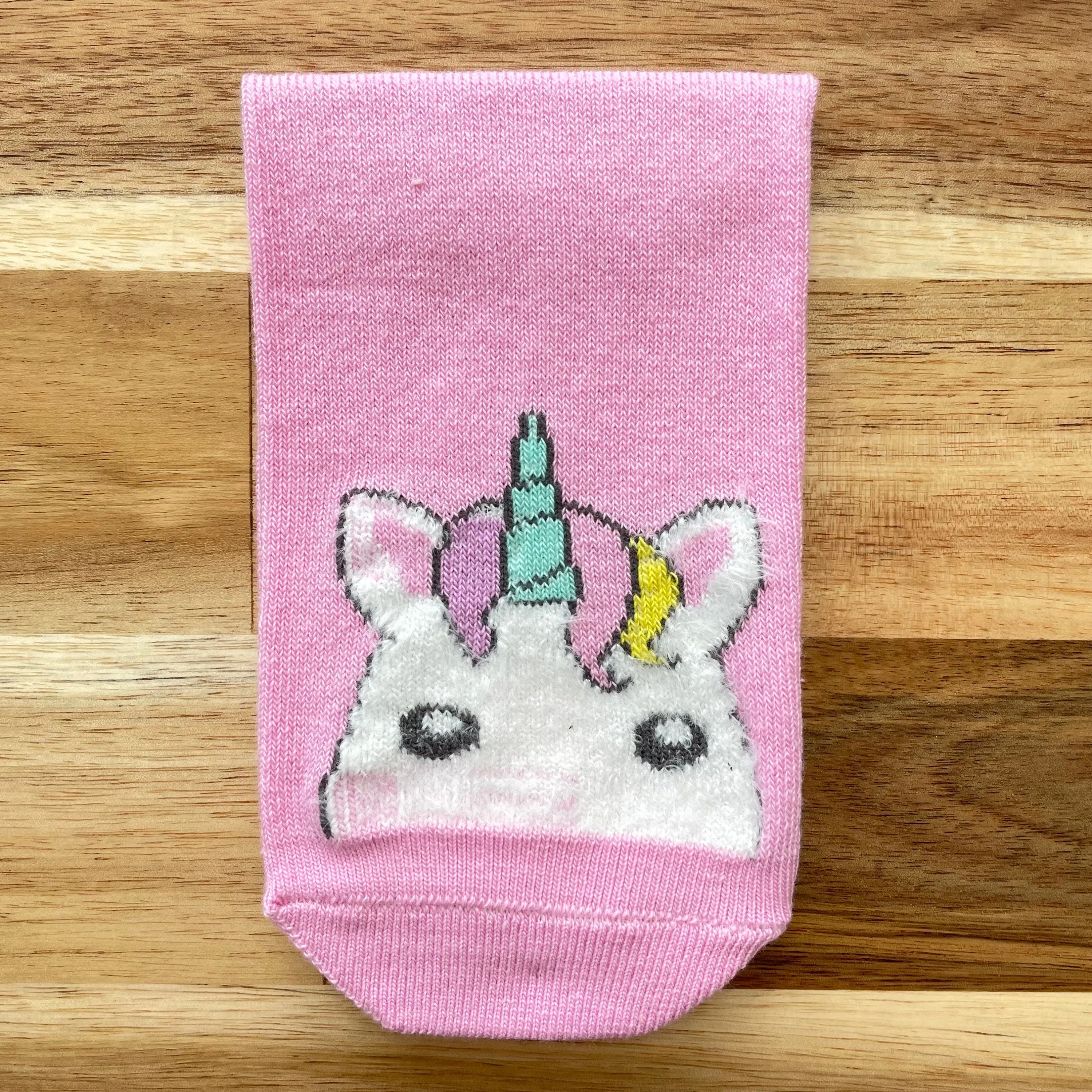 Unicorn Socks Child Sock Unicorn Birthday Present for Child Pink Unicorn Sock Cotton Custom Socks, Cozy Socks for Child 4 Pair Socks Set