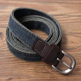 Vintage BLue Women Denim Slim Belts Denim Blue Belts Vintage Belts For Women