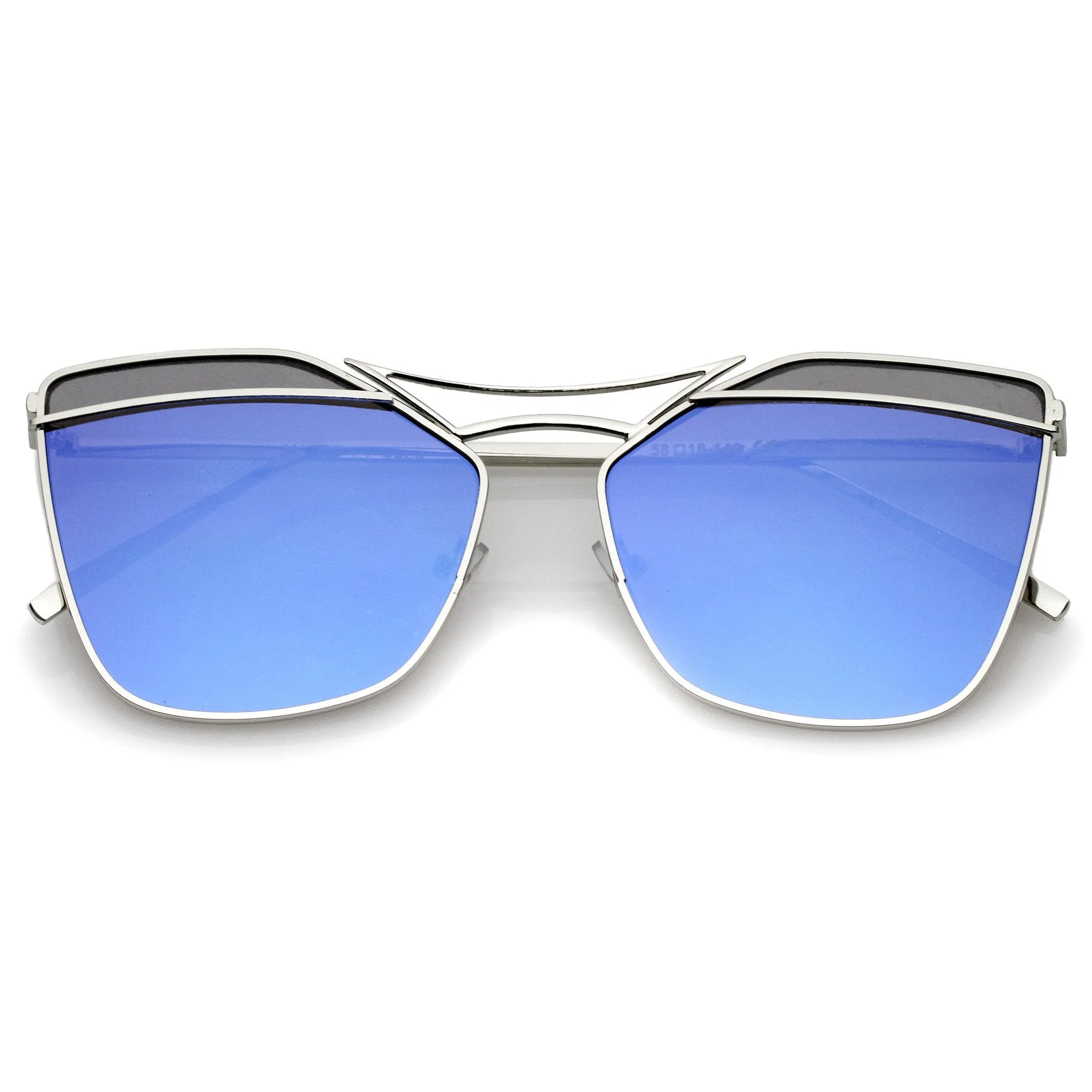 Women's Laser Cut Dual Flat Lens Sunglasses A968