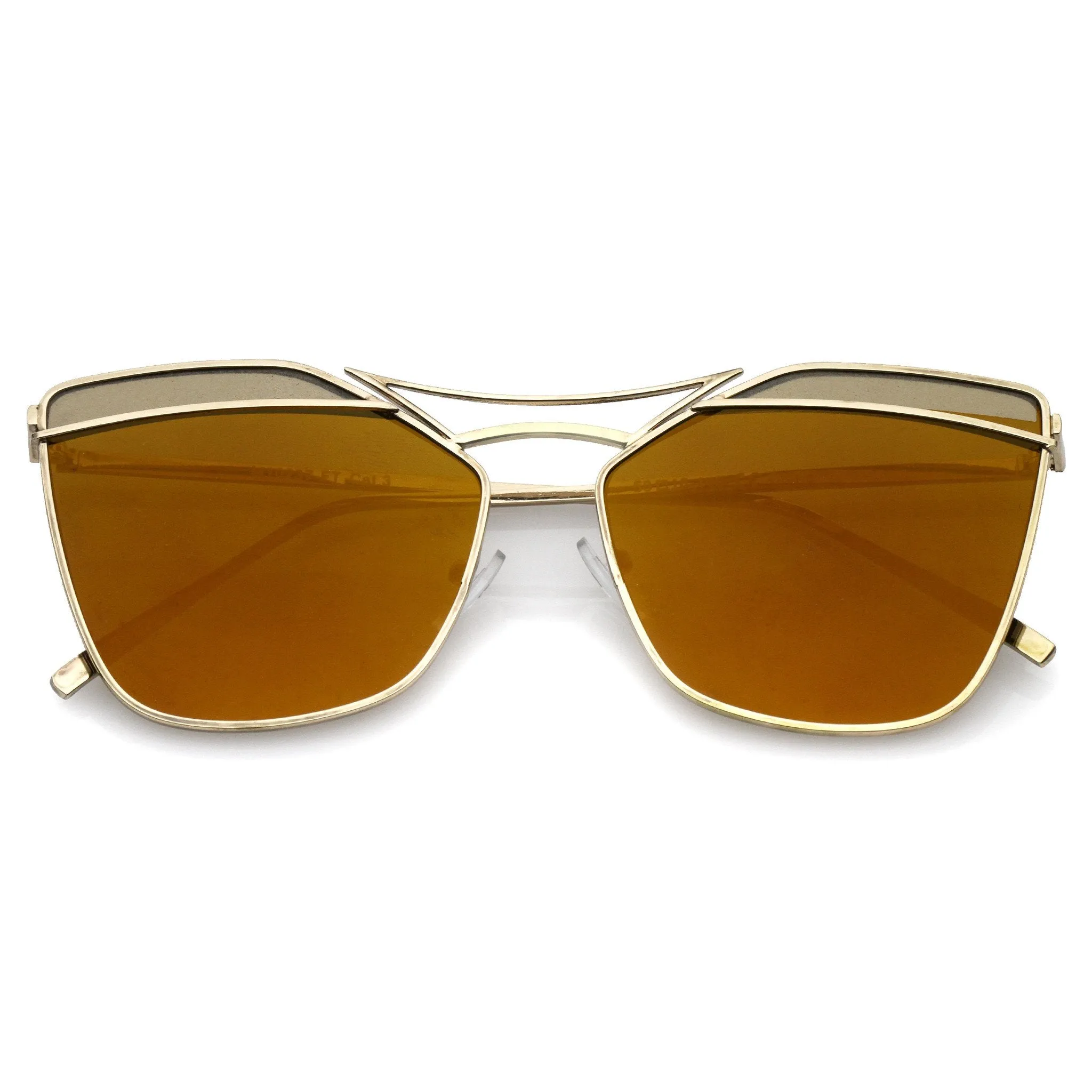 Women's Laser Cut Dual Flat Lens Sunglasses A968