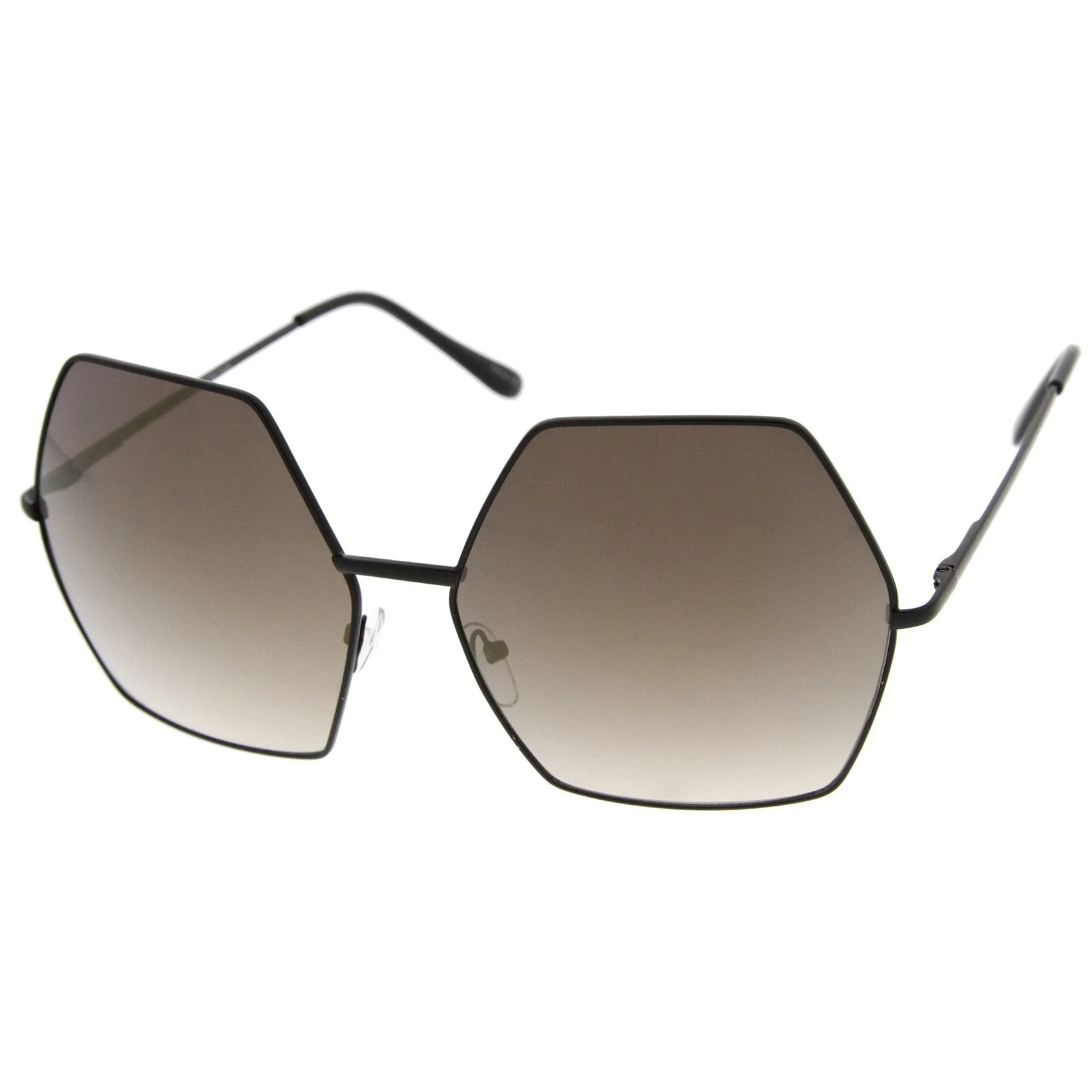 Women's Oversize Geometric Mirrored Lens Sunglasses A508