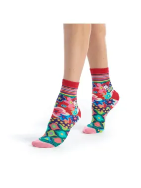 Women's Patterned Made in Italy Mercerized Cotton Socks