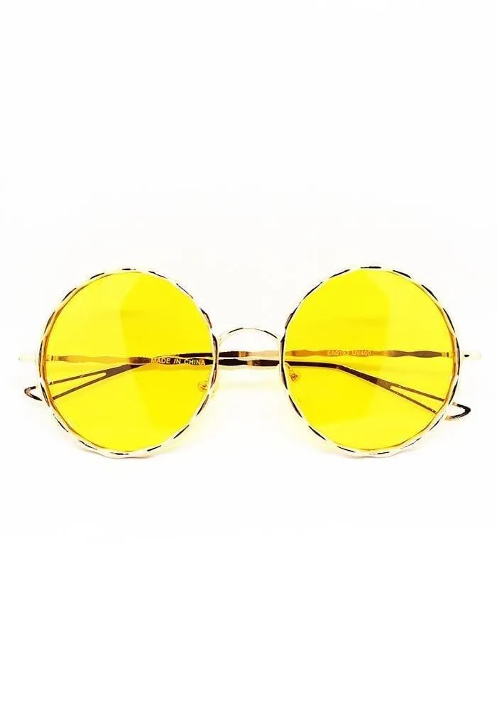 Yellow Round Sunglasses